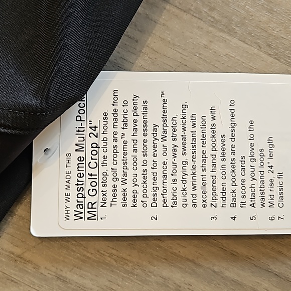 Lululemon warpstreme multipocket golf pant - Picture 3 of 3